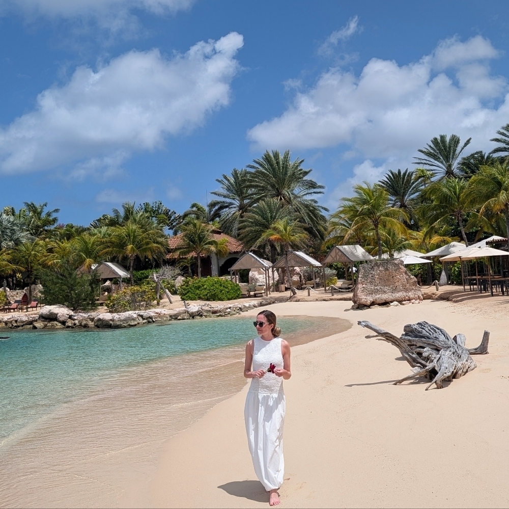 Zara White Sleeveless  Balloon Midi Dress - Picture 5 of 7